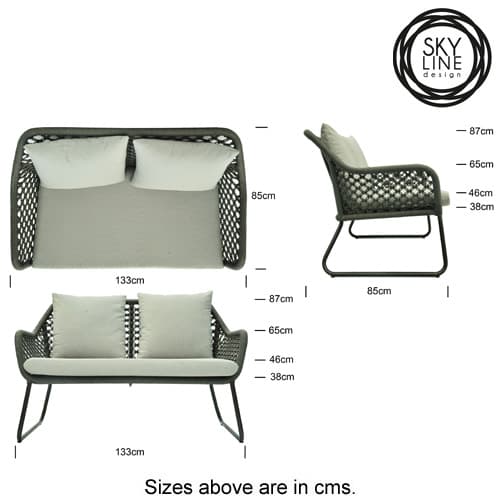 Kona Love Seat Outdoor Sofa by Skyline Design