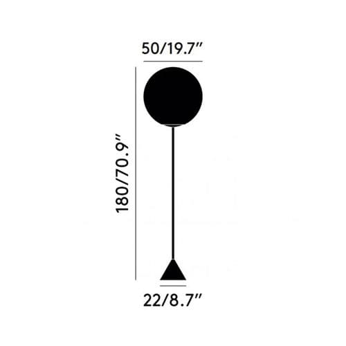 Globe Cone Floor Lamp by Tom Dixon