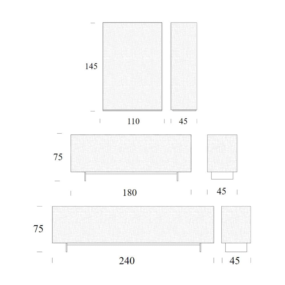 Coated Sideboard by Tonin Casa