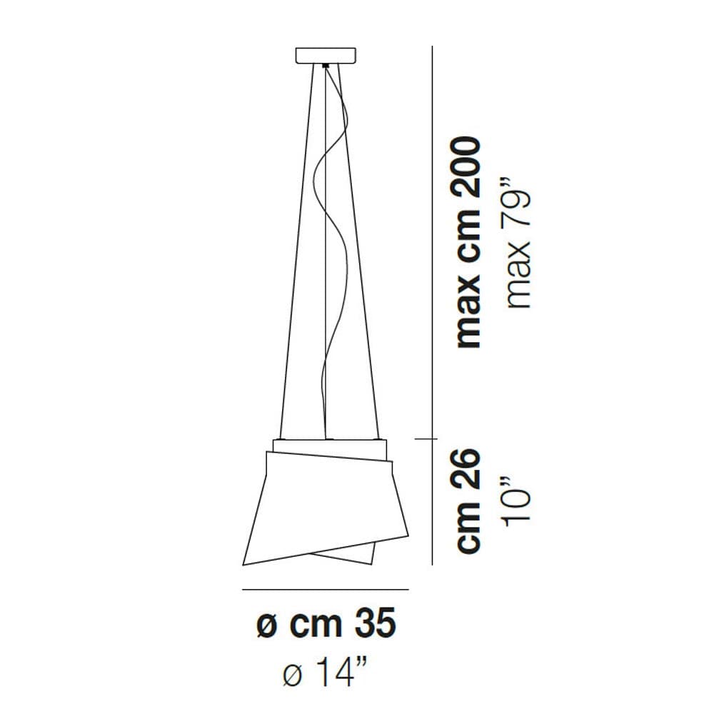 Aria Suspension Lamp by Vistosi