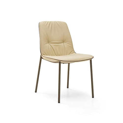 Lisa 4 Metal Legs Dining Chair By Italforma