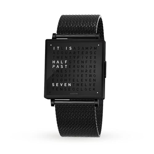 Qlocktwo 35Mm Black Steel Wristwatch by Biegert and Funk