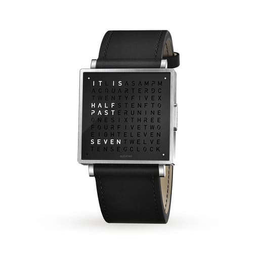 Qlocktwo 35Mm Pure Black Wristwatch by Biegert and Funk