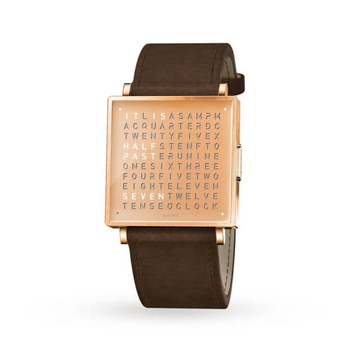 Qlocktwo 39Mm Copper Wristwatch by Biegert and Funk