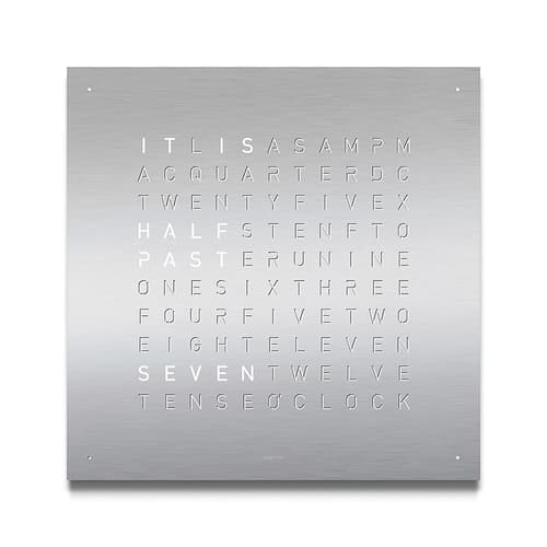 Qlocktwo Classic Stainless Steel Clock by Biegert and Funk