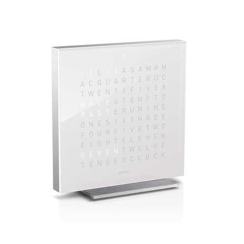 Qlocktwo Touch Acrylic Table Clock Vanilla Sugar by Biegert and Funk