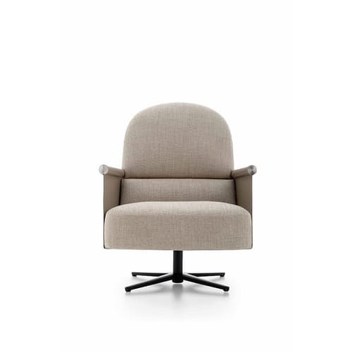 Beyl swivel chair by Ditre Italia with leather armrests and elegant design from FCI London