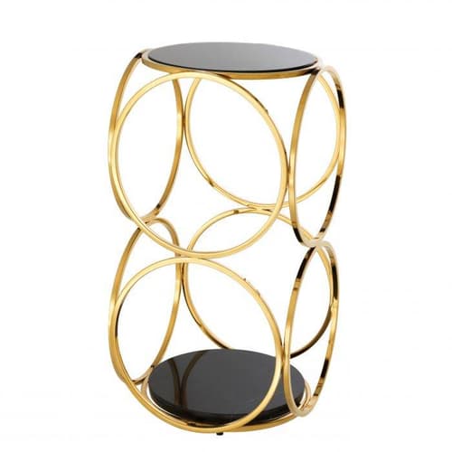 Alister Gold Finish Side Table by Eichholtz