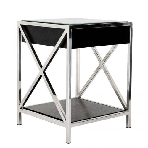 Beverly Hill Stainless Steel Bedside Table by Eichholtz