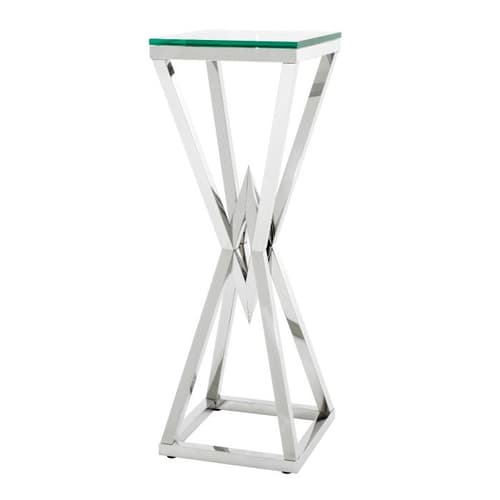 Connor Polished Stainless Steel Side Table by Eichholtz