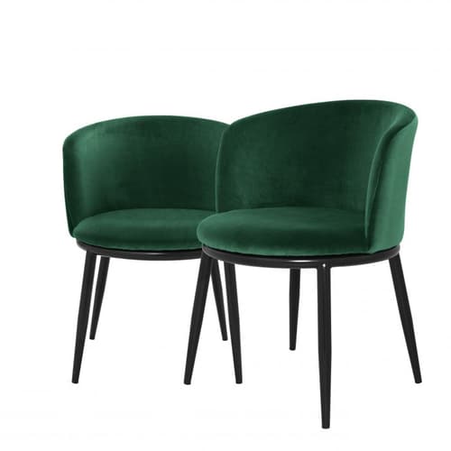 Filmore Set Of 2 Cameron Green Dining Chair by Eichholtz