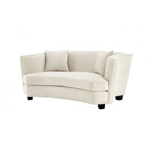 Giulietta Ecru Velvet Sofa by Eichholtz