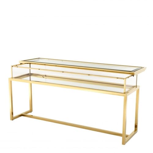 Harvey Gold Finish Console Table by Eichholtz