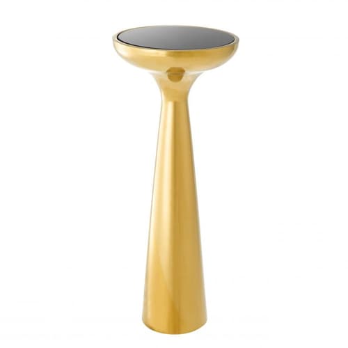 Lindos High Gold Finish Side Table by Eichholtz