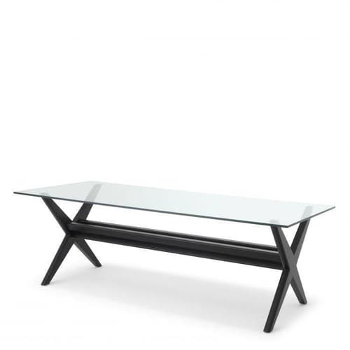 Maynor Classic Black Dining Table by Eichholtz