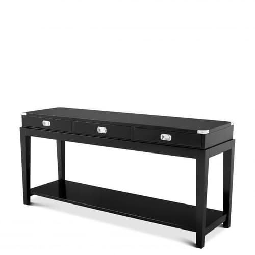 Military Nickel Finish Console Table by Eichholtz