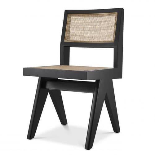Niclas Classic Black Dining Chair by Eichholtz