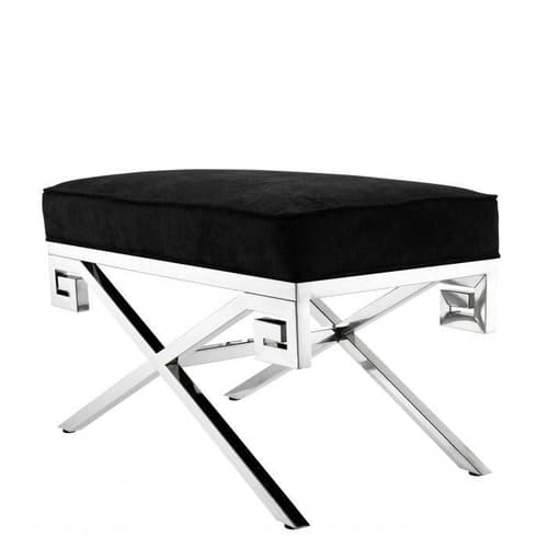 Okura Stainless Steel Footstool by Eichholtz