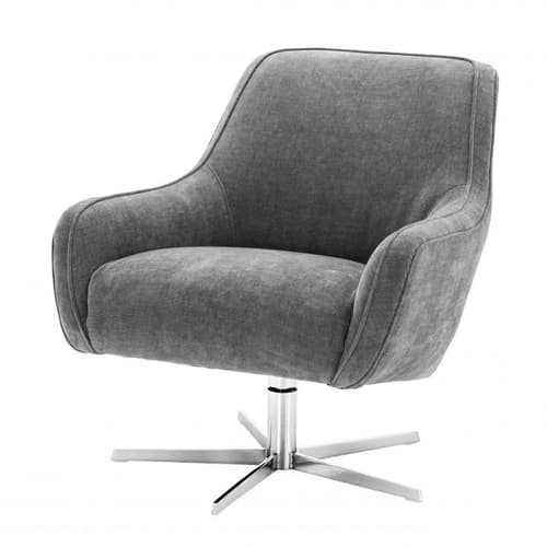 Serena Clarck Grey Swivel Chair by Eichholtz