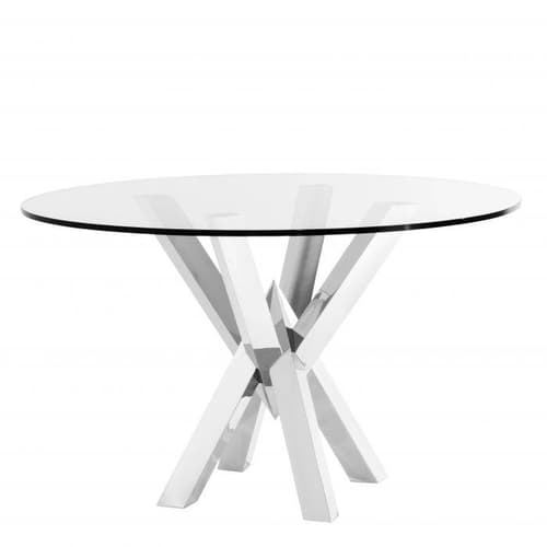 Triumph Stainless Steel Dining Table by Eichholtz