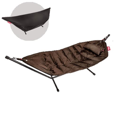 Headdemock Deluxe Hammock With Frame Pillow And Cover Brown by Fatboy