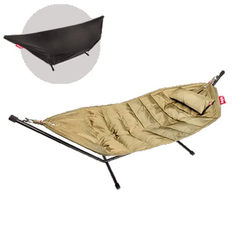 Headdemock Deluxe Hammock With Frame Pillow And Cover Sand by Fatboy