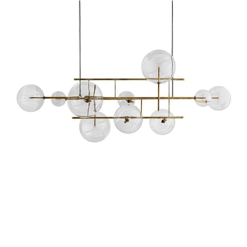 Bolle Orizzontale Suspension Lamp by Gallotti & Radice