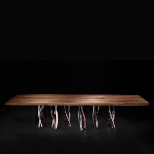 Il Pezzo 8 Solid Walnut Dining Table by Il Pezzo Mancante