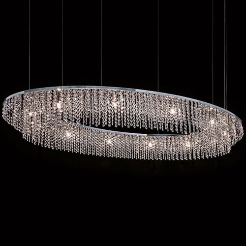 Sky Cycles Oval Suspension Lamp by Ilfari