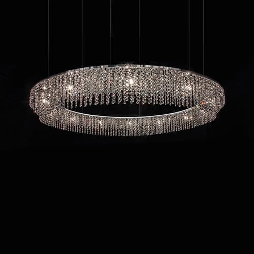Sky Cycles Round Suspension Lamp by Ilfari