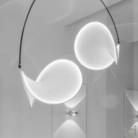 02 White Suspension Lamp by Llll Light