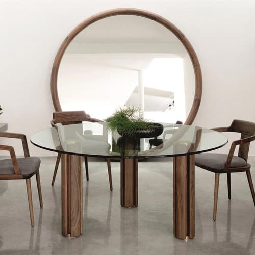 Quadrifoglio Crystal Round 3 Dining Table by Porada