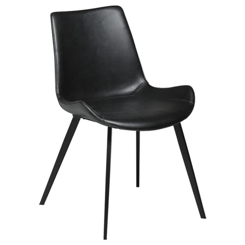 Hype Chair in Vintage Black Leather | Quick Ship