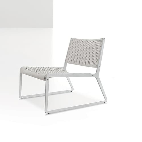 Wing White Cord Lounge Chair, Quick Ship