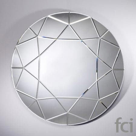 Diamond Round Wall Mirror by Reflections