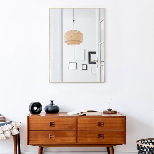 Lucka Gold Rectangle Mirror By FCI London