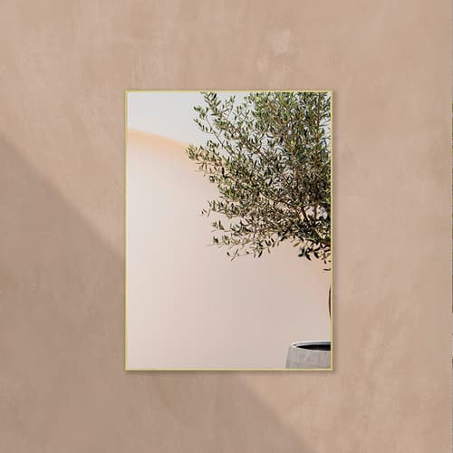 Lucka Outdoor Gold Rectangle Mirror By FCI London
