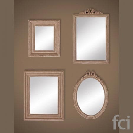 Mini Beige Wall Mirror by Reflections
