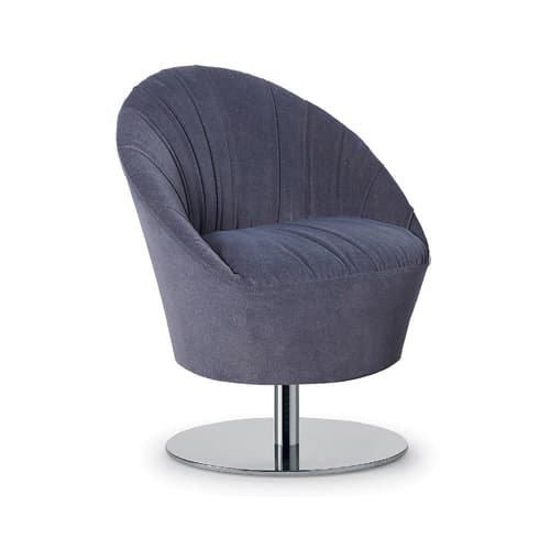 Lady Soft Upholstered Swivel Armchair by Tonon