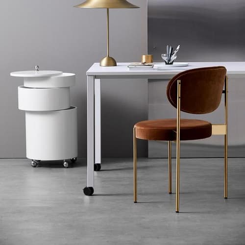 Series 430 Brass Dining Chair by Verpan