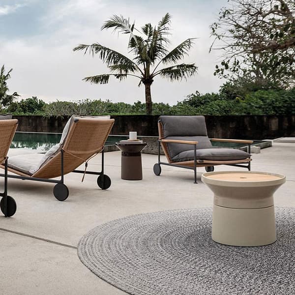 Zenith Lounge Chair by Gloster, aluminium-framed wicker outdoor lounge chair