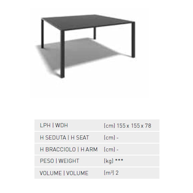 Flair Square 155 Outdoor Table Atmosphera