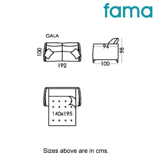 Gala Sofa Bed by Fama