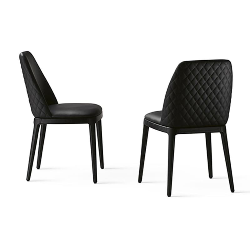 Max Diamond Wood Base Dining Chair By Italforma