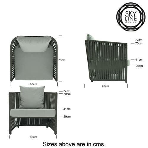 Milano Outdoor Armchair by Skyline Design