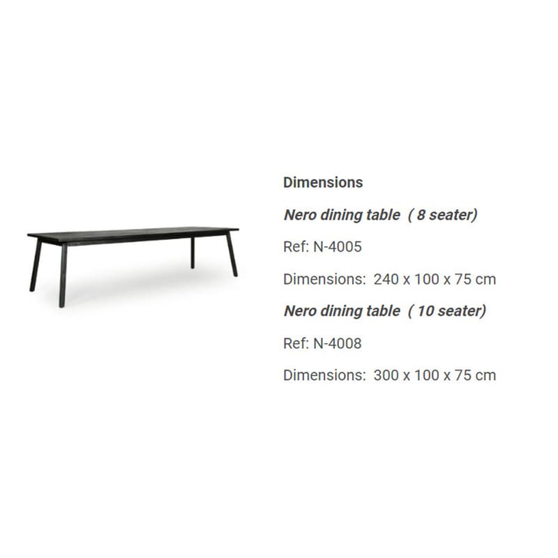 Nero Outdoor Table by Skyline Design