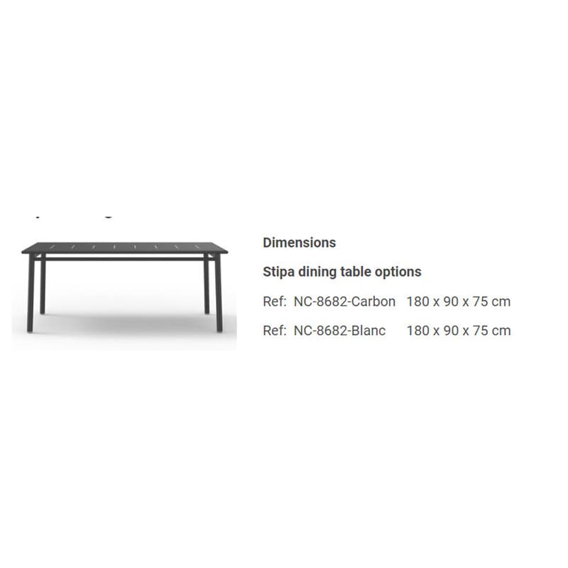 Stipa Rectangle Outdoor Table by Skyline Design