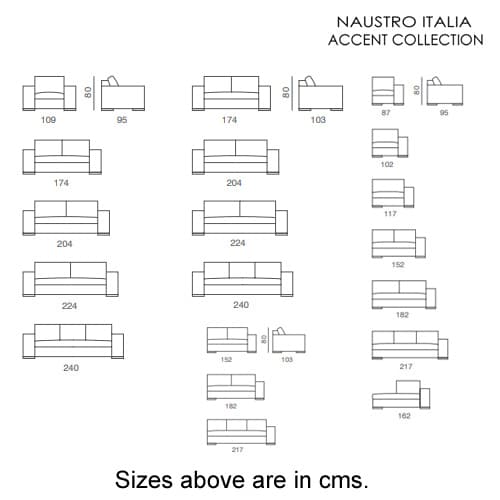 Domino Sofa Accent Collection by Naustro Italia