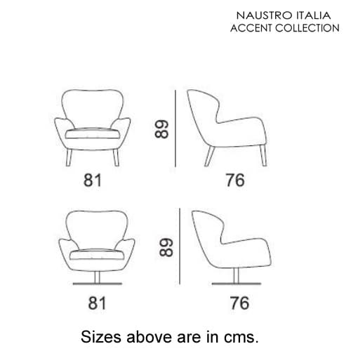 Sushi Armchair Accent Collection by Naustro Italia