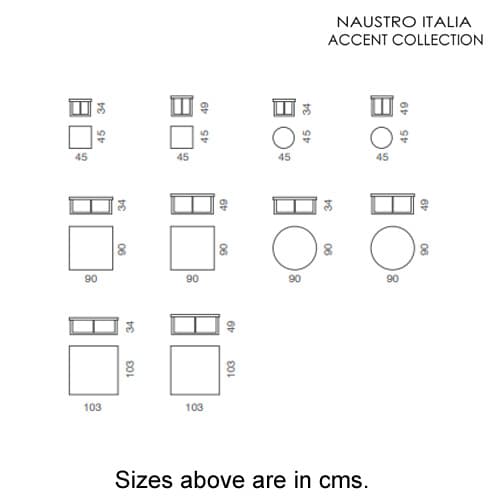Azalea Coffee Table Accent Collection by Naustro Italia